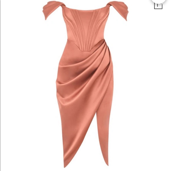 House of CB Dresses House Of Cb Loretta Off The Shoulder Satin